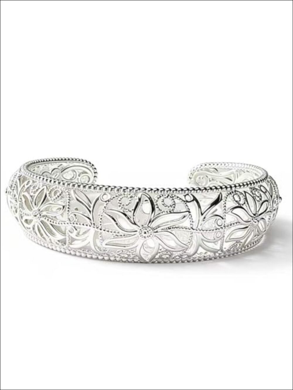 Italian Sterling Silver Stackable Cuff Bracelet for Women Adjustable